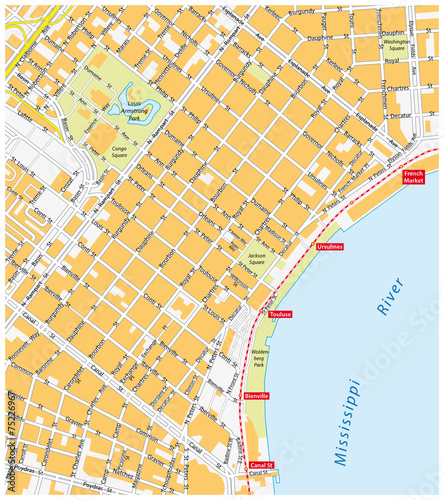 new orleans french quarter map