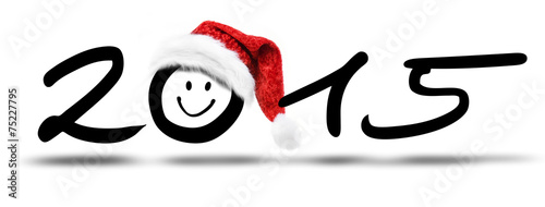 New Year 2015 mit Weihnachtsmütze