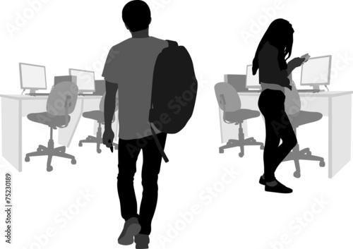 Students Readying