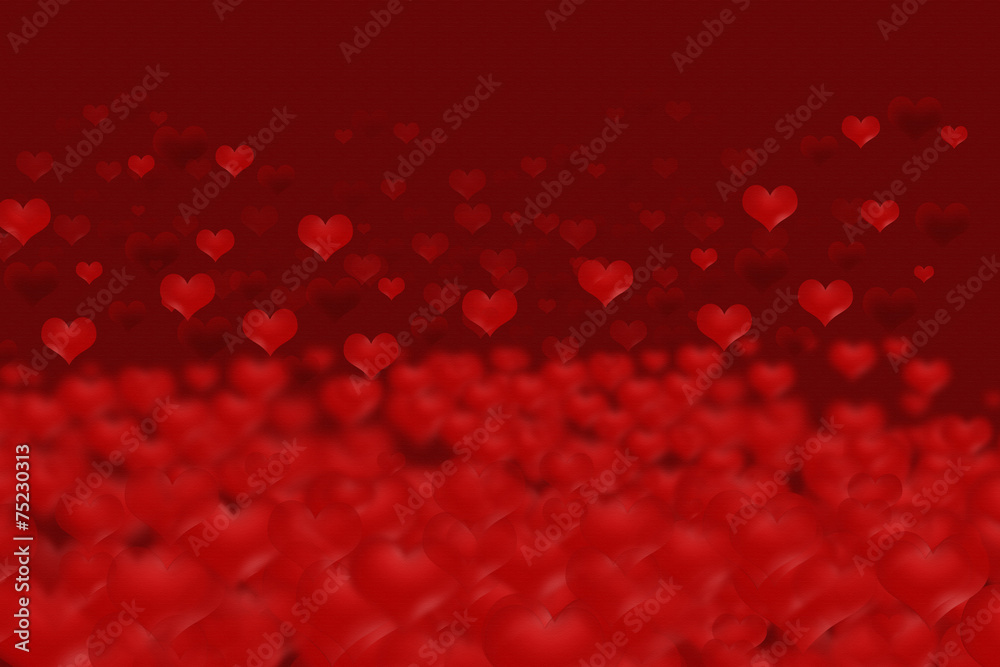 Blurred hearts background