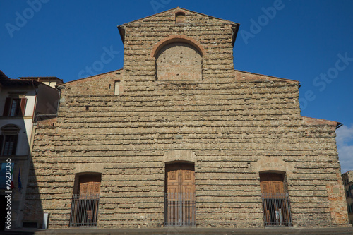 Front view of famous Sagrestia Vecchia in Florence photo
