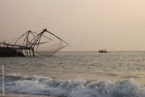 Pesca con le reti in Kerala photo