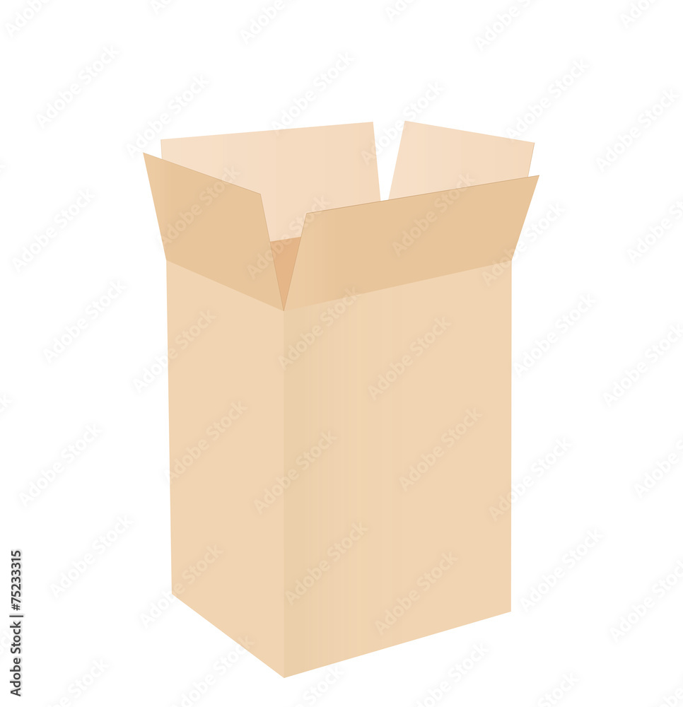 Cardboard box taped up and isolated on a white background. Cardboard box taped up and isolated on a white background.