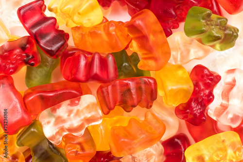 Jelly Gummy Bears Pile Close Up © radub85