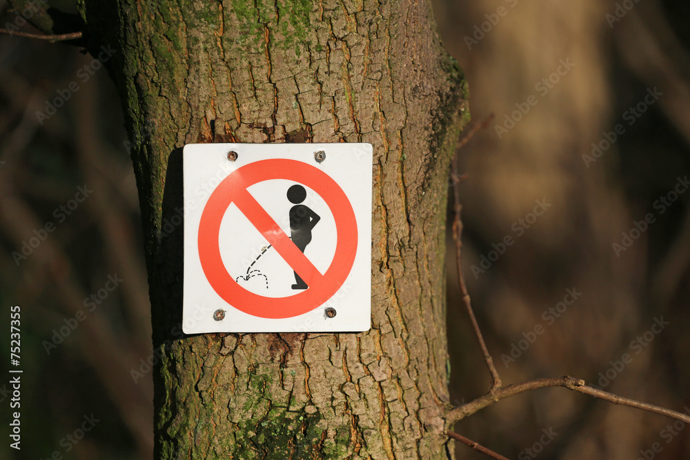 Naklejka premium Pinkeln verboten