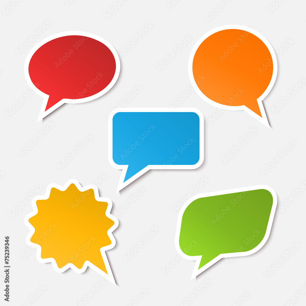 Realistic speech bubble sticker Realistic speech bubble sticker