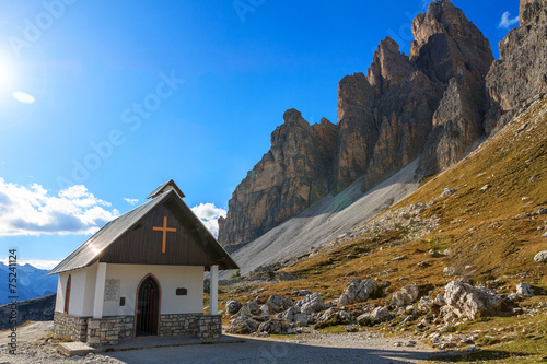 Church in the Dolomite Mountains
