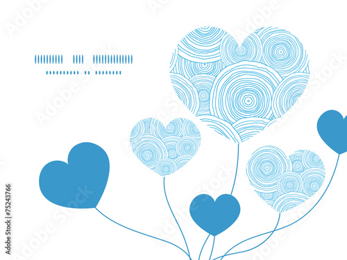 Vector doodle circle water texture heart symbol frame pattern