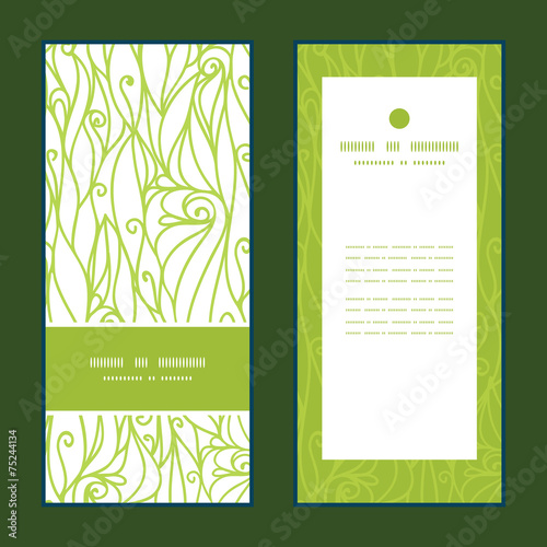 Vector abstract swirls texture vertical frame pattern invitation