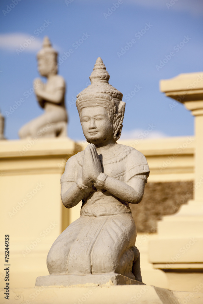 Figur nähe Silberpagode/ Königspalast Phnom Penh Kambodscha Figur nähe Silberpagode/ Königspalast Phnom Penh Kambodscha