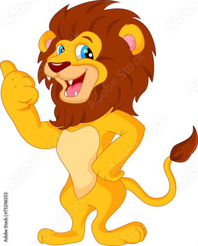 Fototapeta Naklejka Na Ścianę i Meble -  cute lion cartoon