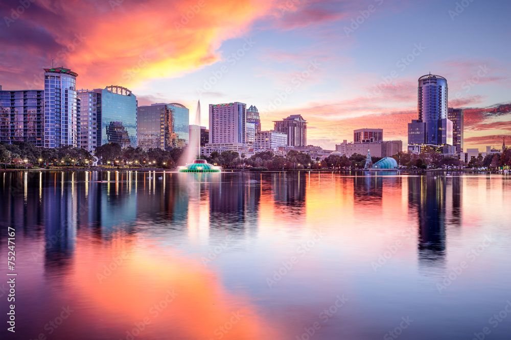 Naklejka premium Orlando na Florydzie Skyline