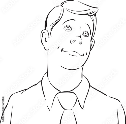 whiteboard drawing - dreaming businessman