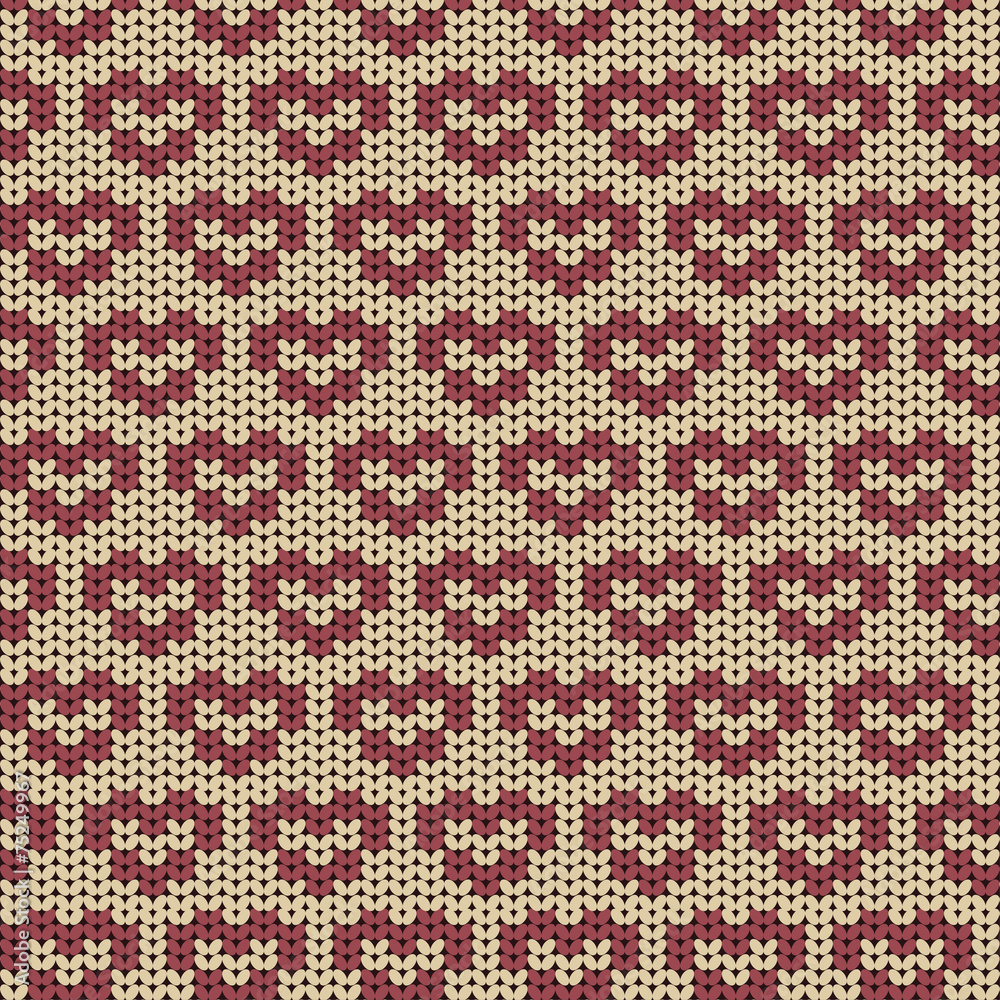 seamless knitted pattern with red hearts seamless knitted pattern with red hearts