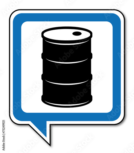 Logo baril. Pétrole.
