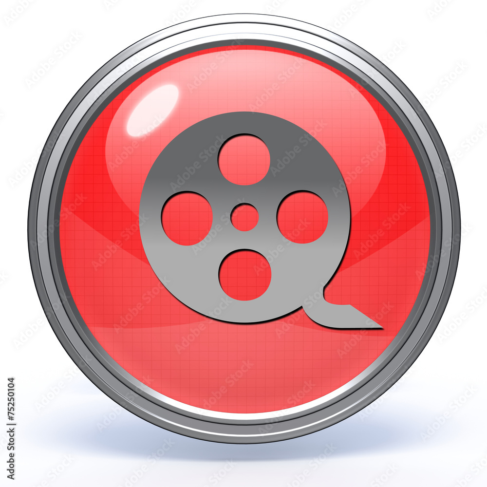 Fototapeta premium film circular icon on white background