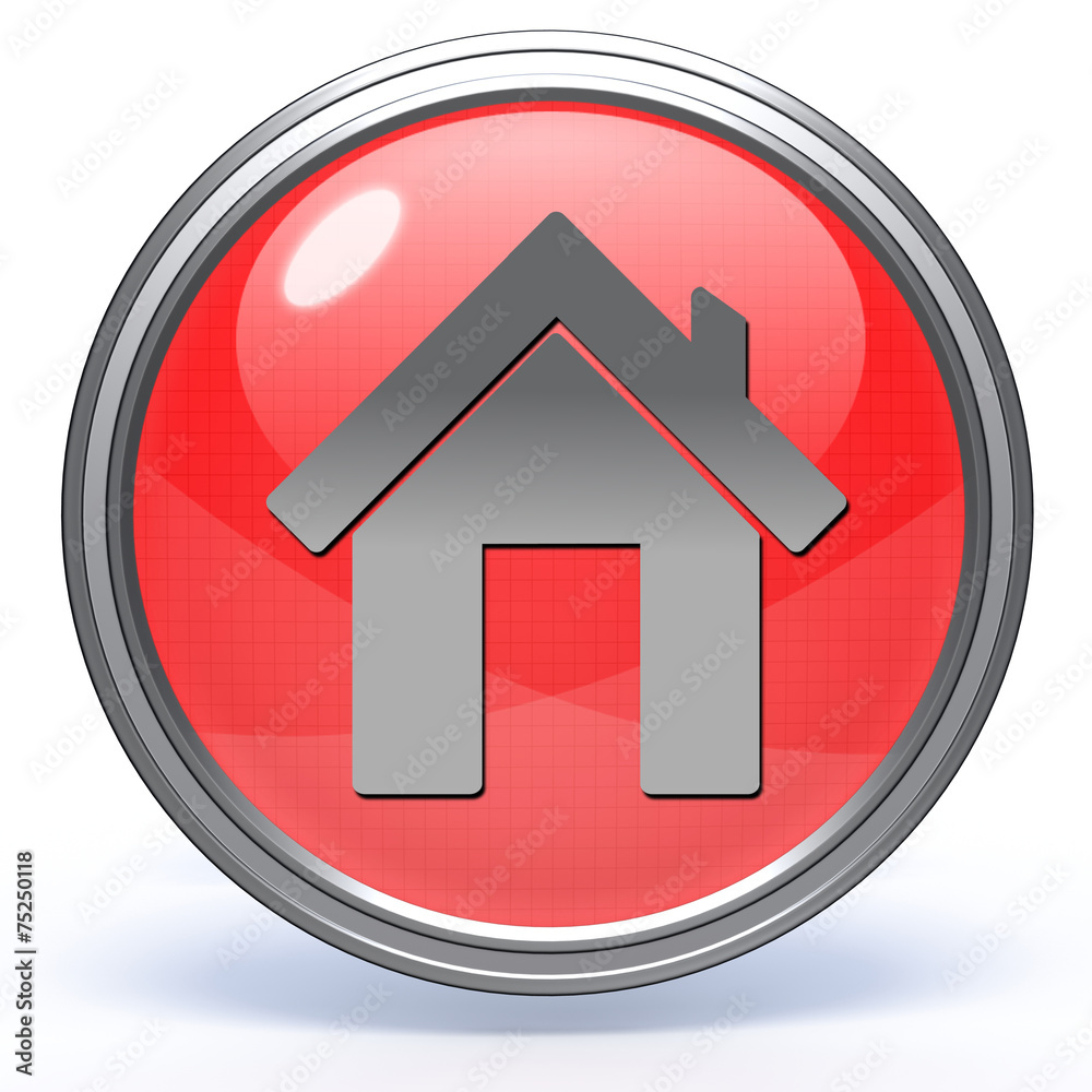 home circular icon on white background home circular icon on white background