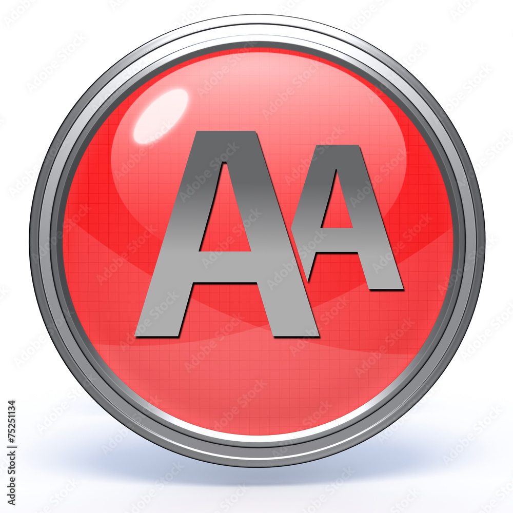 Alphabet circular icon on white background Alphabet circular icon on white background