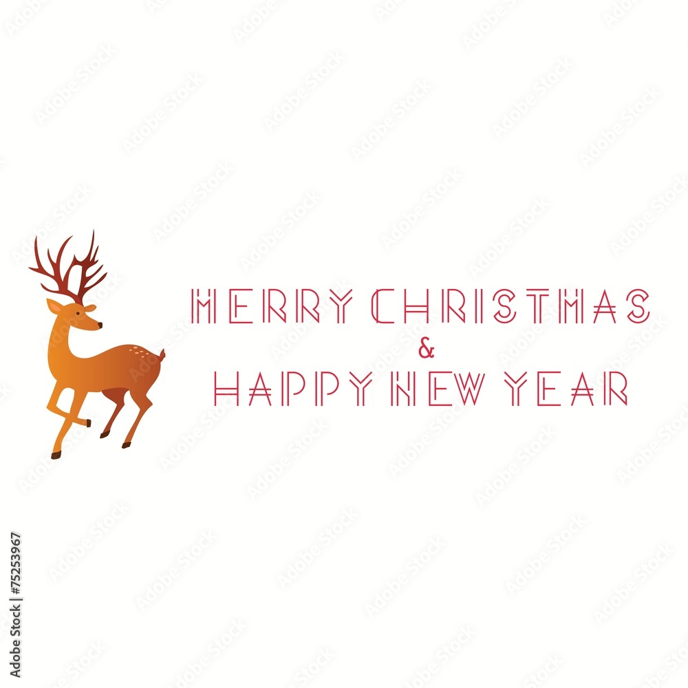 greeting christmas and new year card