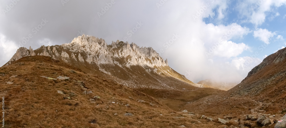 Mountain walking. Passo Colombe and Passo del Sole. Mountain walking. Passo Colombe and Passo del Sole.