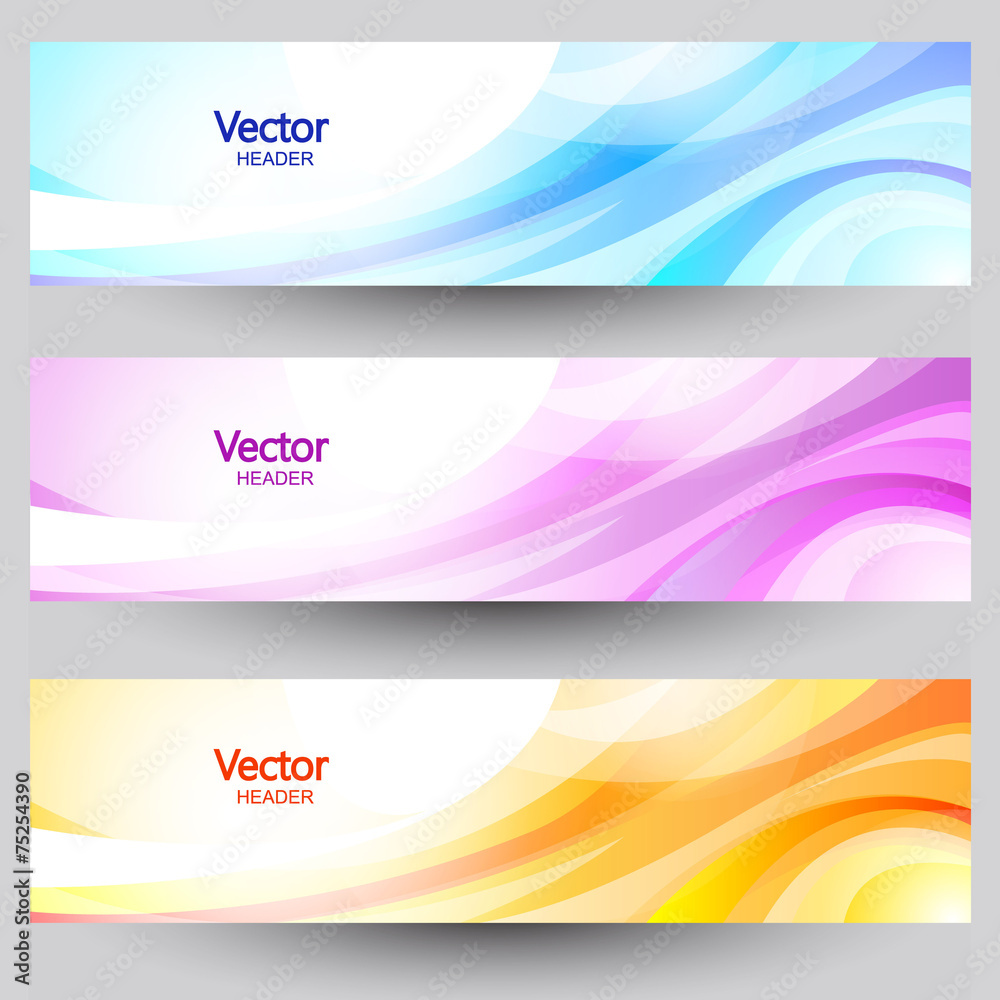 Fototapeta premium Website header or banner set.