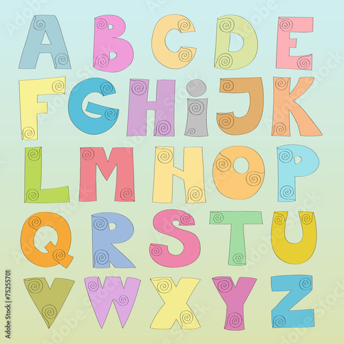 Creative and unique alphabet - background