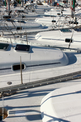 fleet of white yachts