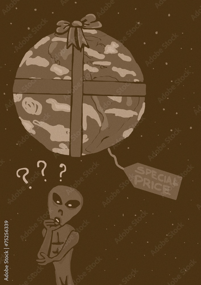 Fototapeta premium Earth for sale vintage