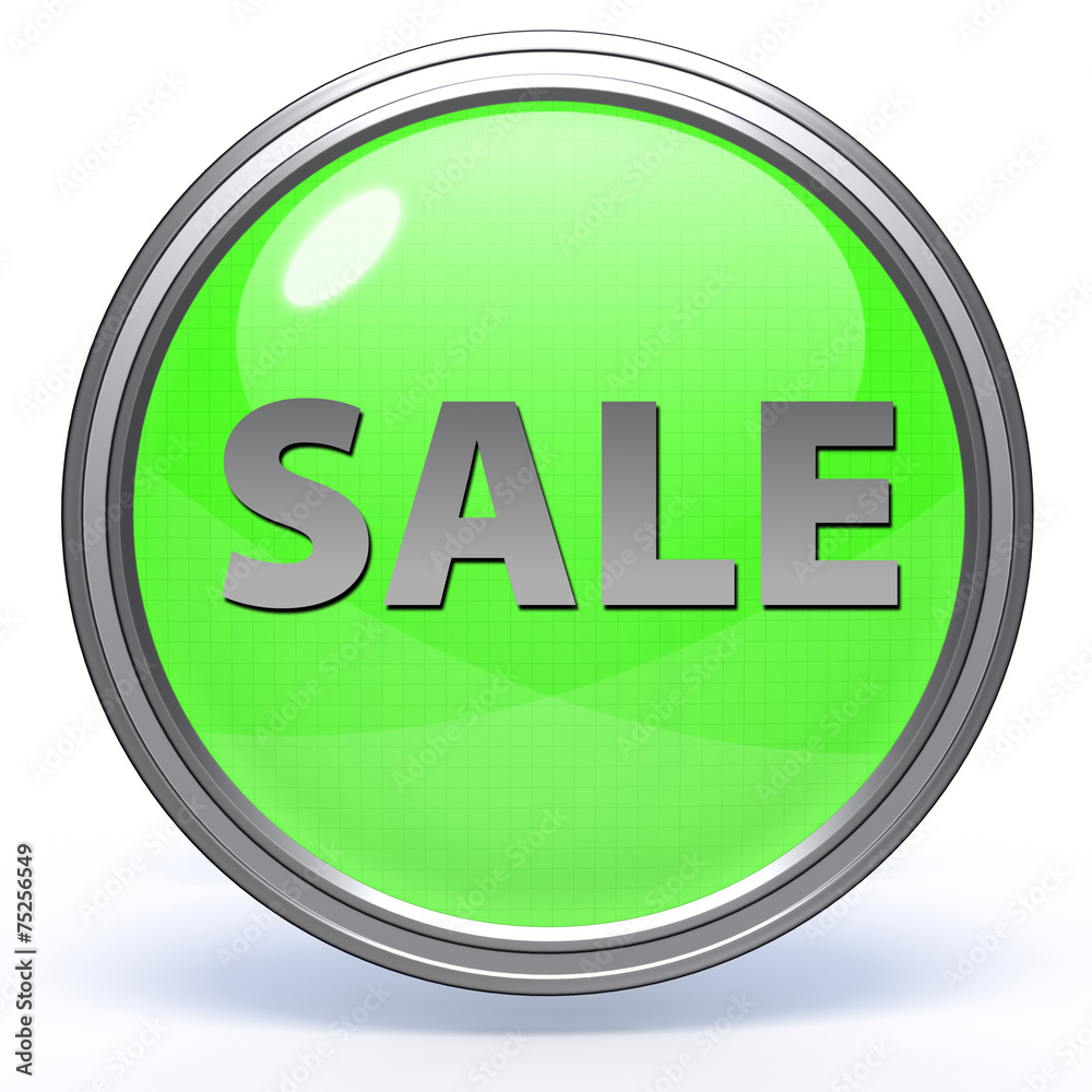 sale circular icon on white background sale circular icon on white background