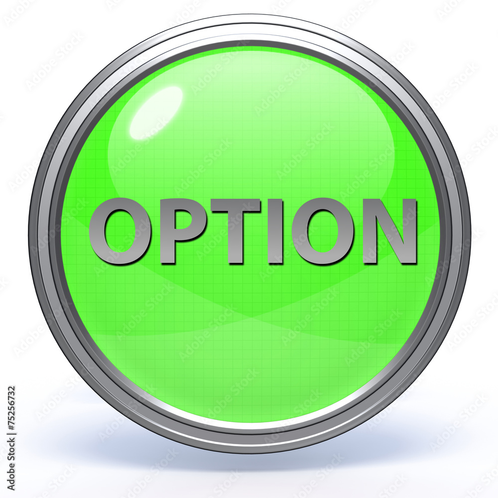 option circular icon on white background option circular icon on white background