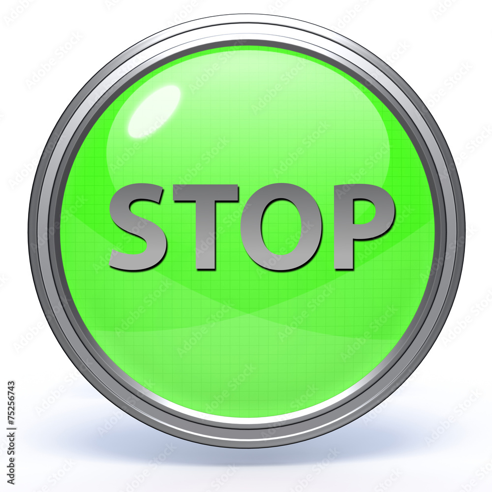 stop circular icon on white background stop circular icon on white background