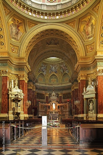 Interior of the Basilica of St. Stephen in Budapest