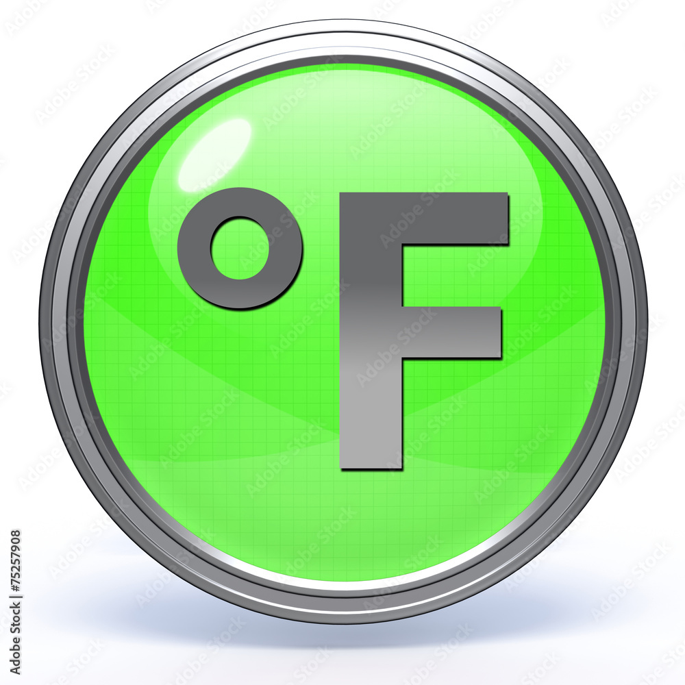 fahrenheit circular icon on white background fahrenheit circular icon on white background