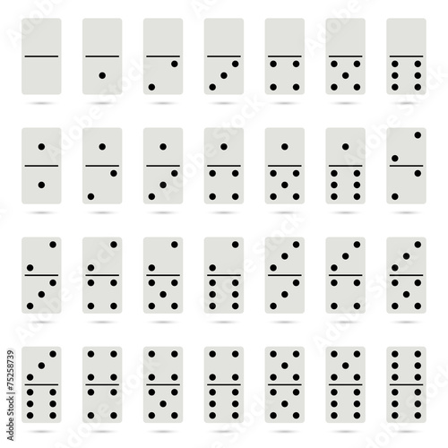 Collection of old fashioned domino set