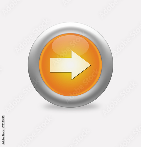 Free Download orange icon arrow right - GFXLoad