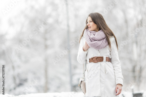 Young woman at winter