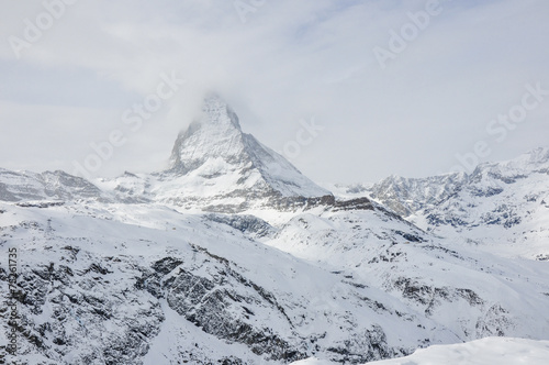 Zermatt, Dorf, Alpen, Trockener Steg, Winter. Schweiz © bill_17