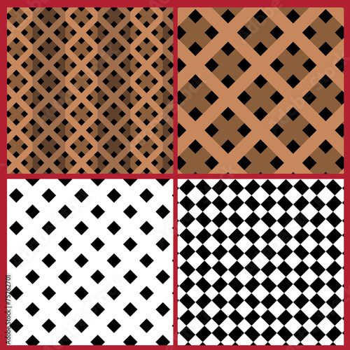 Cross wood fence patterns and other patterns