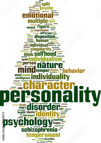 Personality word cloud concept. Vector illustration