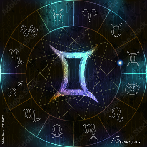 Gemini astrological  symbol