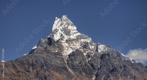 mount machapuchare located in the annapurna mountain range nepal
