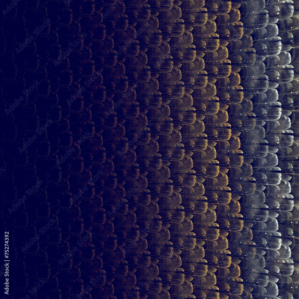 Fototapeta premium Dark orange fractal flower, digital artwork