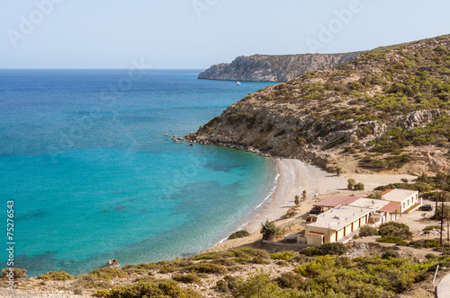 Taverns and hostel at the small beach of Korfos, Gavdos