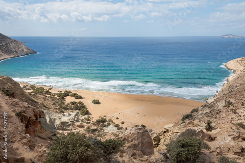 The beach Potamos at the northwest coast of Gavdos