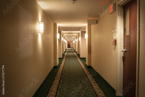 Fotografering hotel hallway