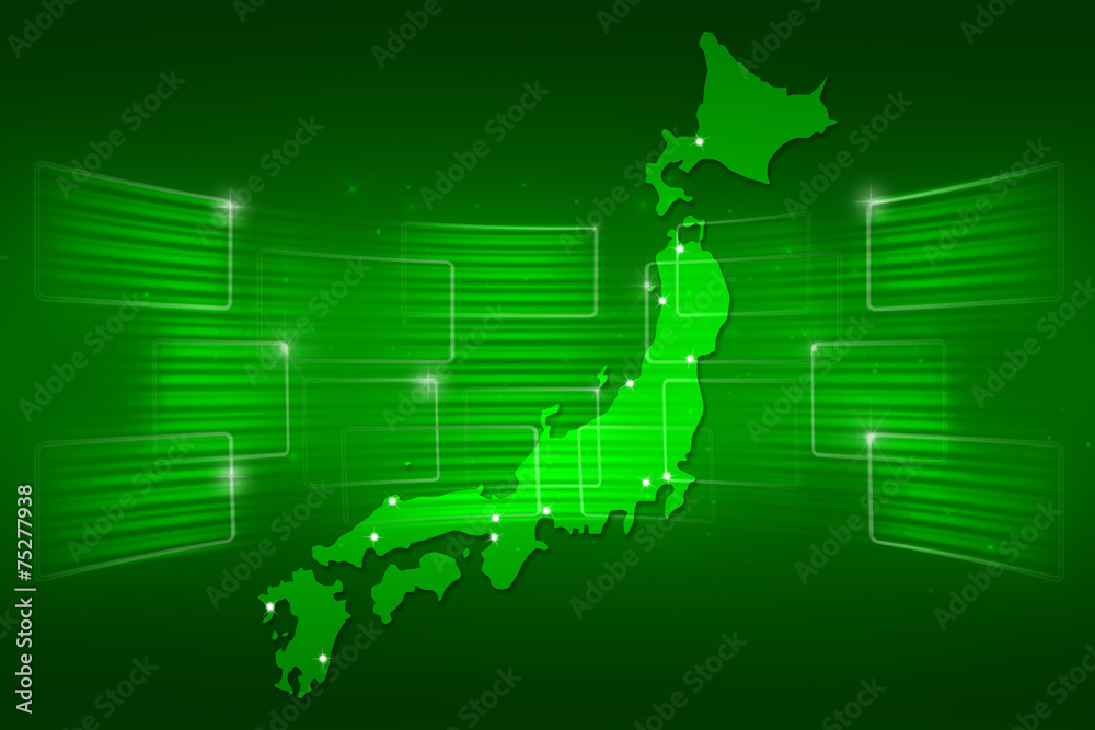 Japan Map World map News Communication green Japan Map World map News Communication green
