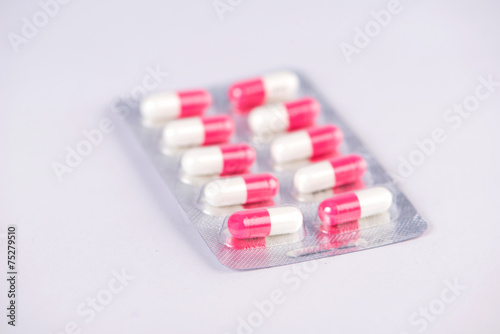 Closed up medicine blister pack