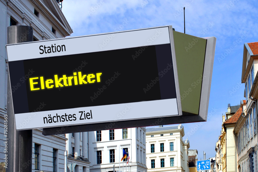 Naklejka premium Anzeigetafel 7 - Elektriker