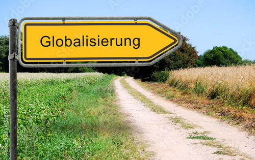 Strassenschild 21 - Globalisierung