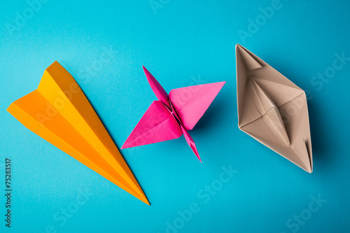 Сolored paper origami